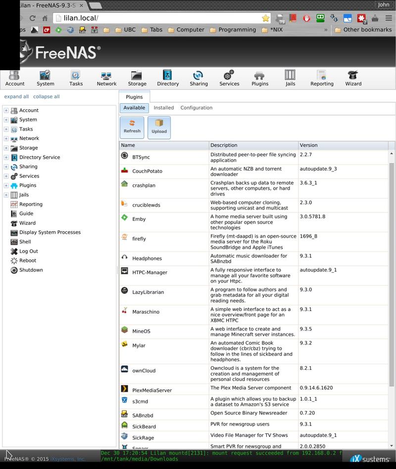 install and configure plex media server freenas