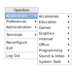 openbox default menu.